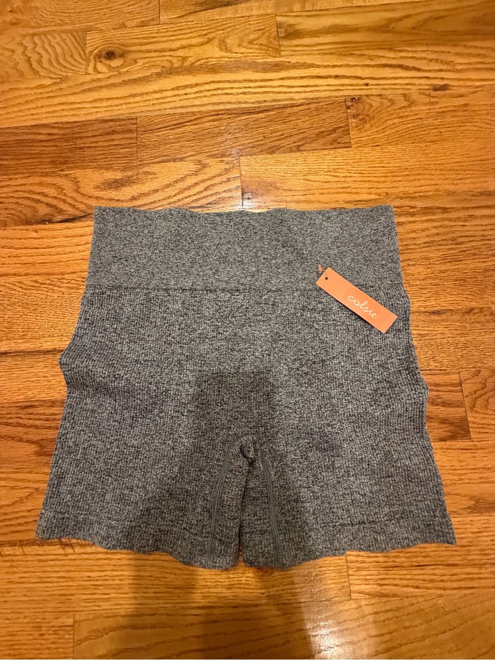Women's High-Rise Gray Seamless Biker Shorts by Colsie XL NWT